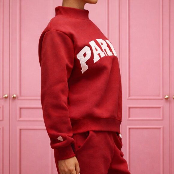 Parke OG Classic Crew Neck School Style | Deep Red with Peony-Colored Letters 🎒 - Picture 9 of 9
